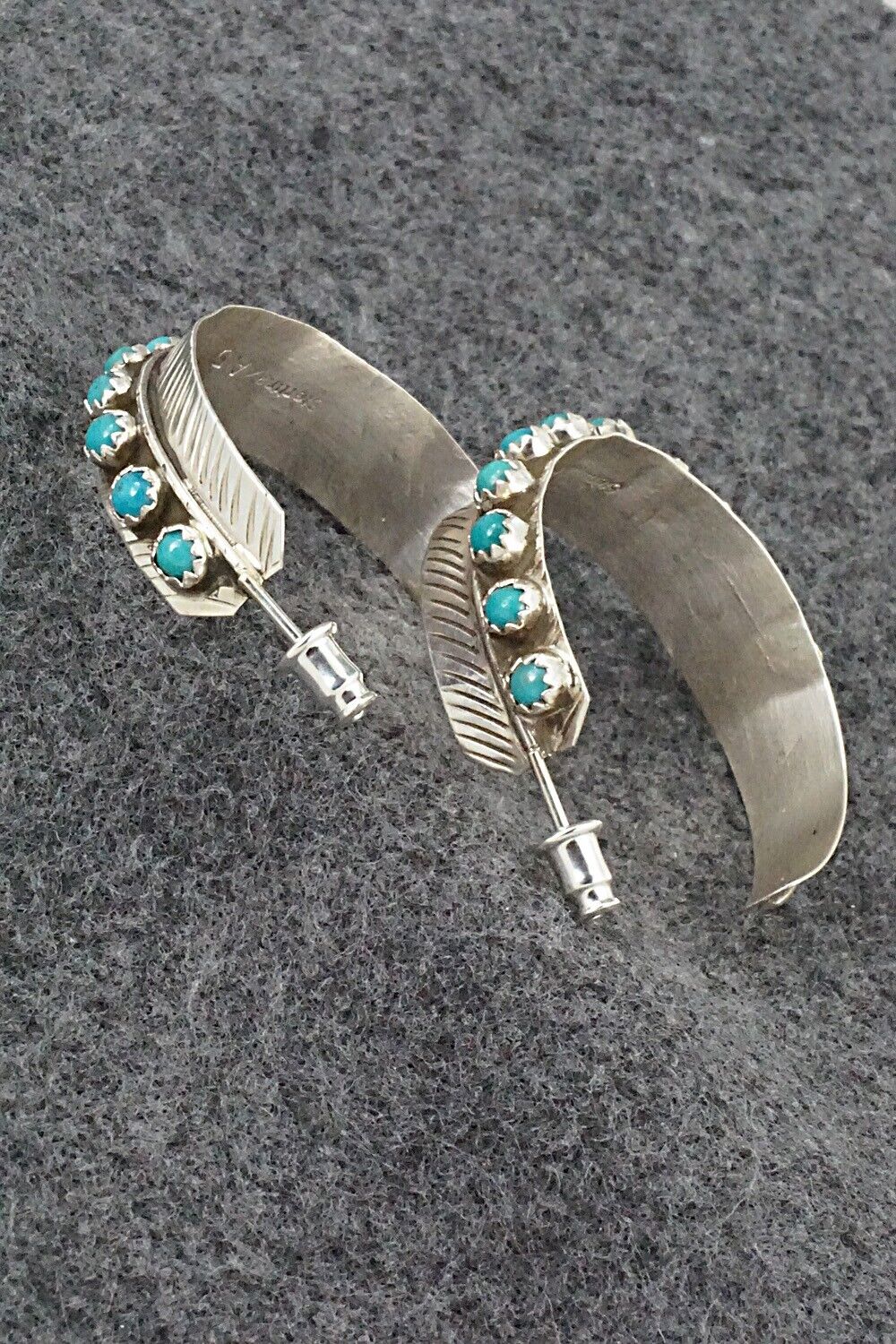 Turquoise and Sterling Silver Earrings - Aaron Davis