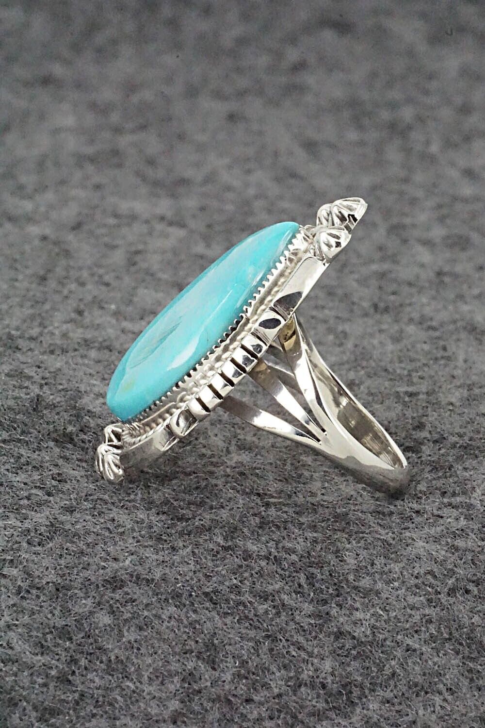 Turquoise & Sterling Silver Ring - Andrew Vandever - Size 9