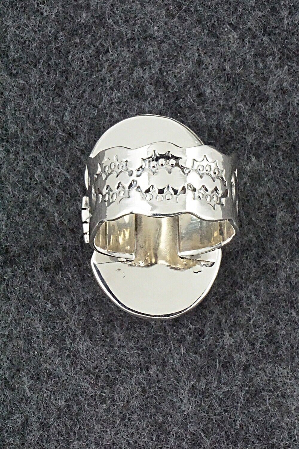 Turquoise & Sterling Silver Ring - Sheena Jack - Size 7.25