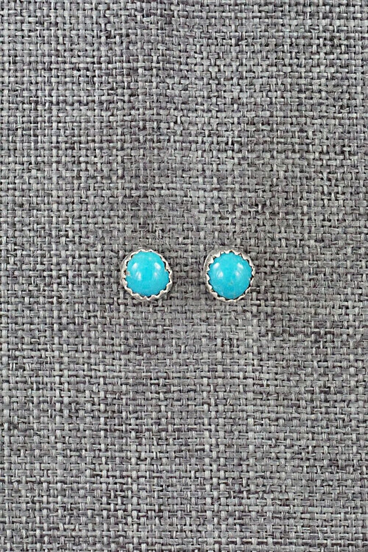 Turquoise & Sterling Silver Earrings - Dorothy Yazzie