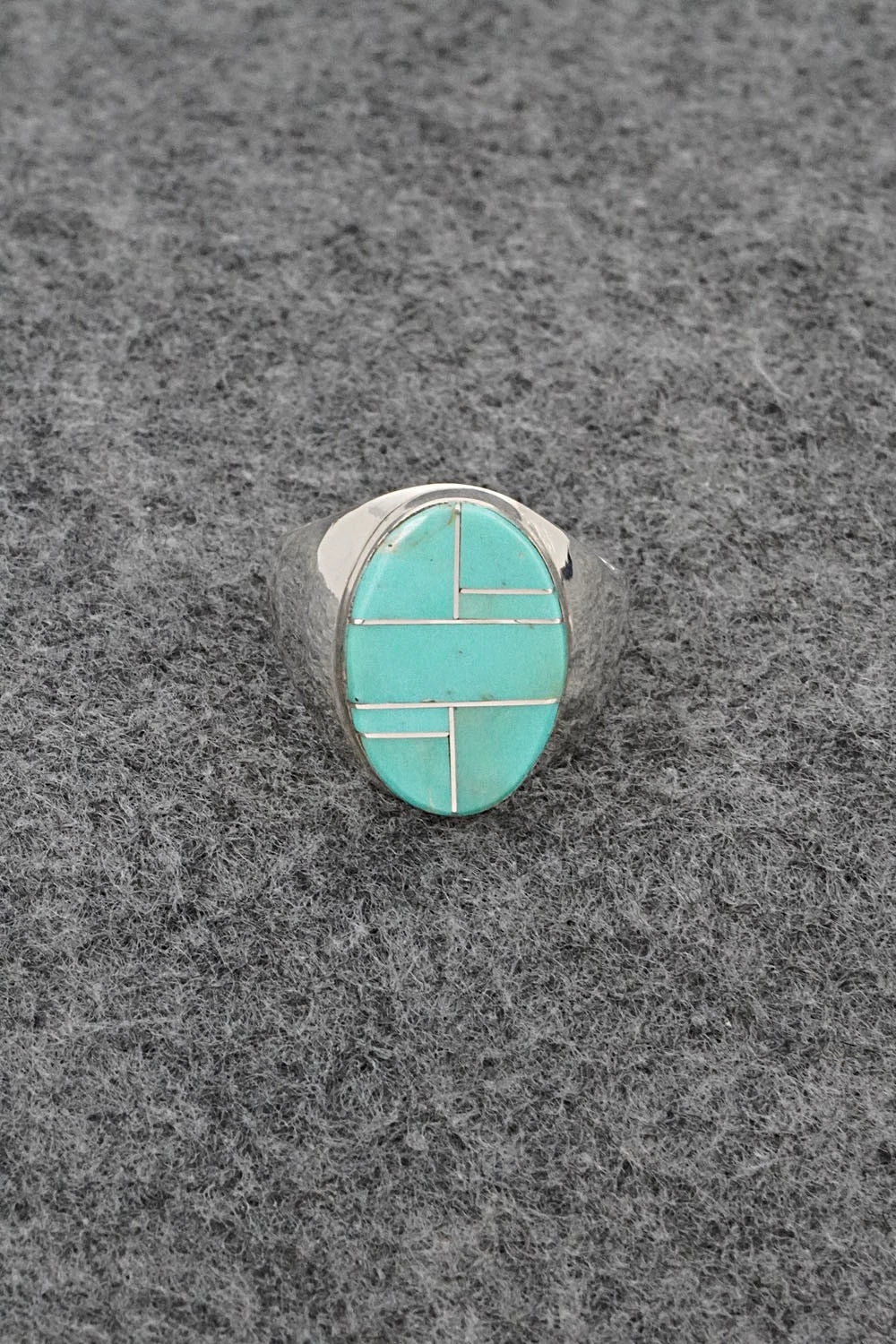 Turquoise & Sterling Silver Ring - Wilbert Gray - Size 9.5