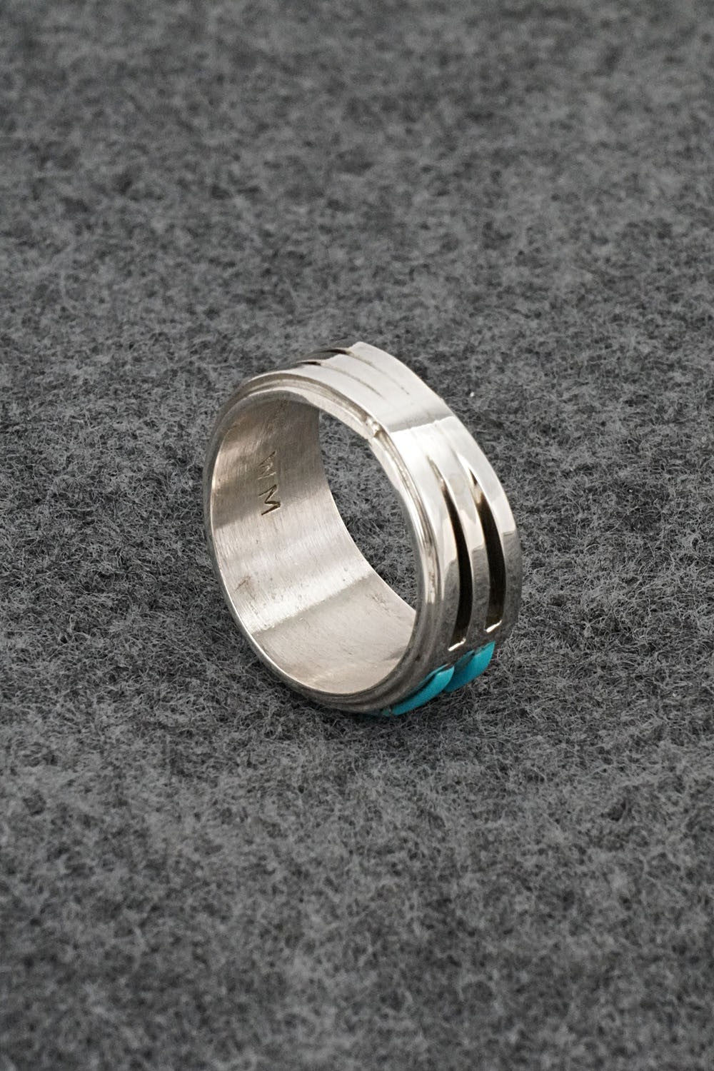 Turquoise & Sterling Silver Ring - Wilbert Muskett Jr. - Size 8.5