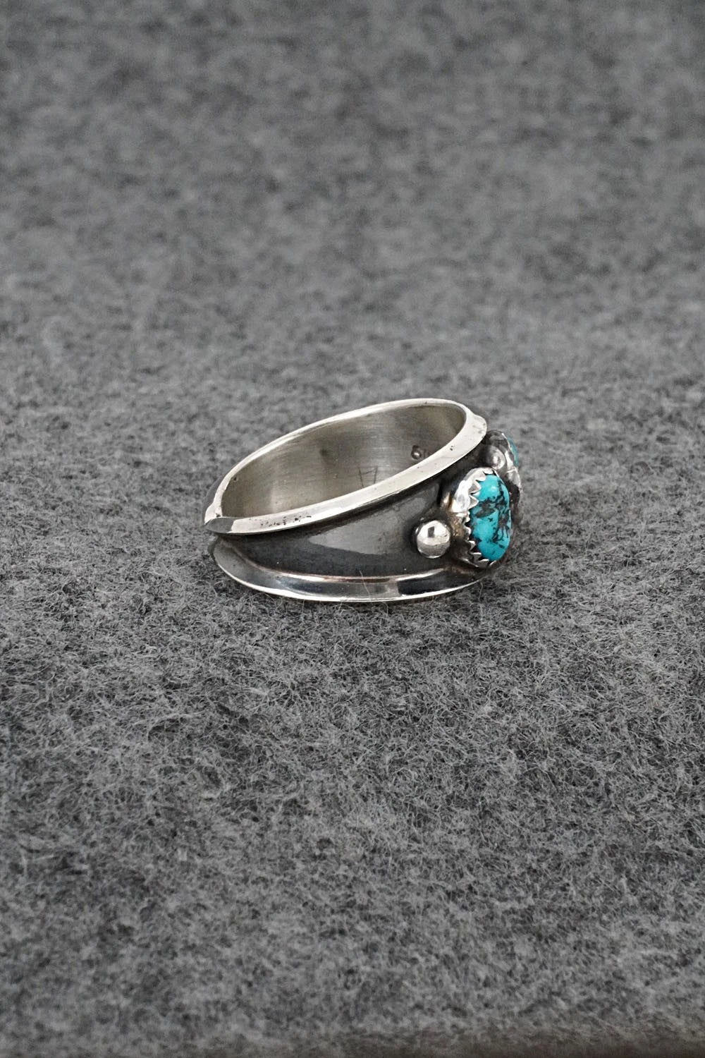 Turquoise & Sterling Silver Ring - Paul Largo - Size 8.75