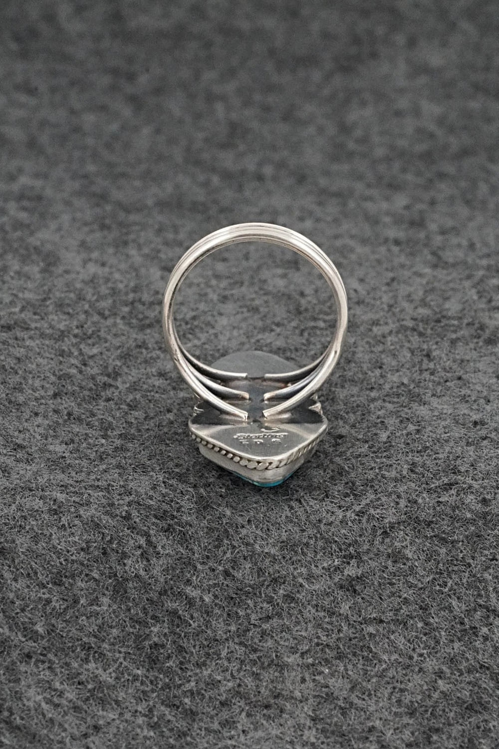 Turquoise & Sterling Silver Ring - Eugene Gruber - Size 8