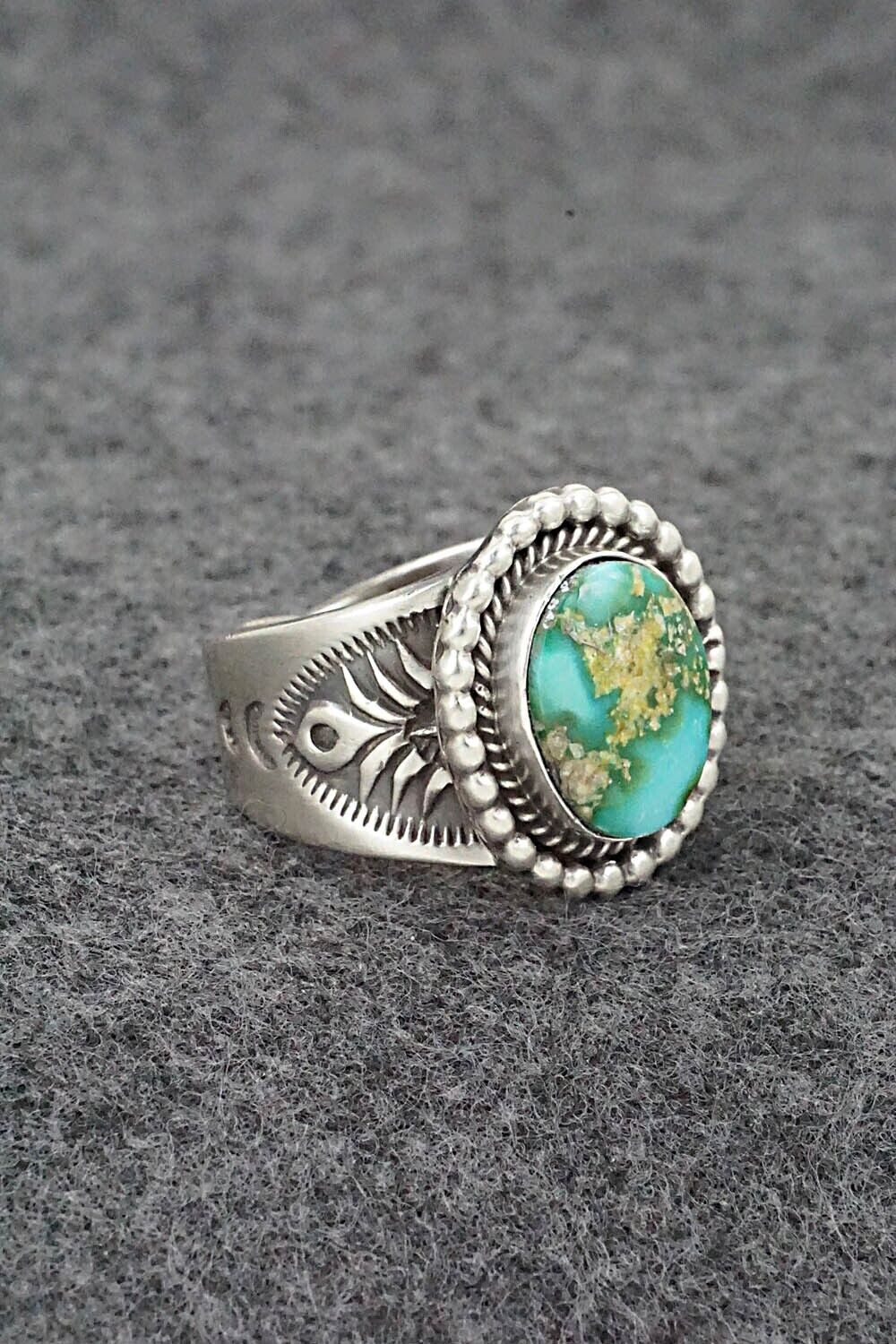 Turquoise & Sterling Silver Ring - Samuel Yellowhair - Size 10