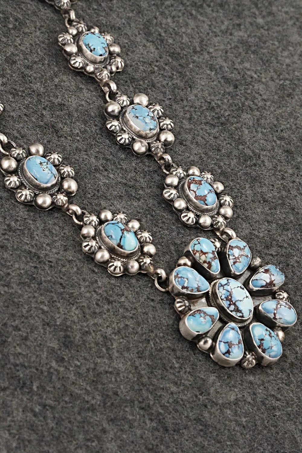 Turquoise & Sterling Silver Necklace and Earrings Set - Kathleen Livingston