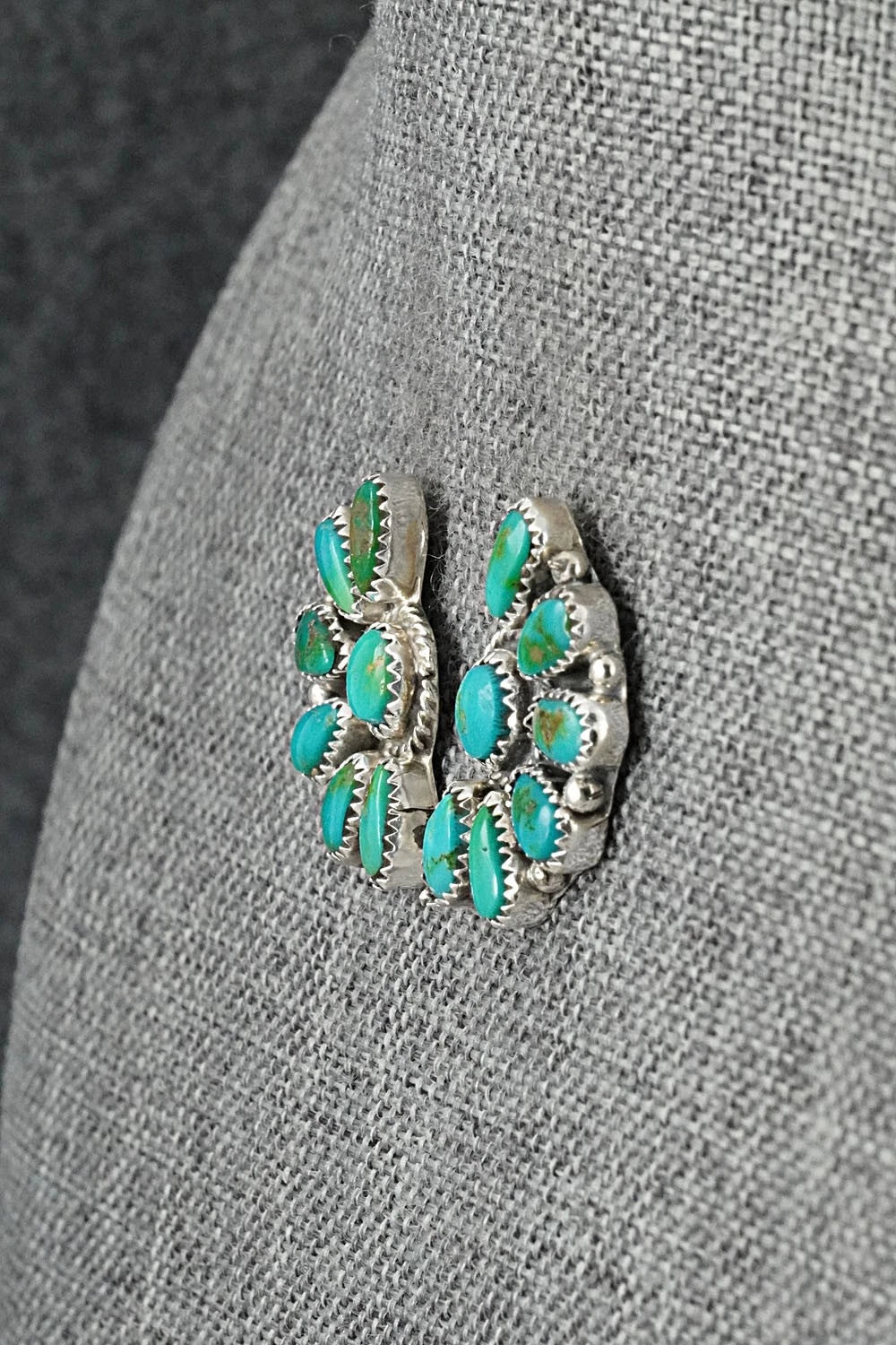 Turquoise & Sterling Silver Earrings - Justina Wilson