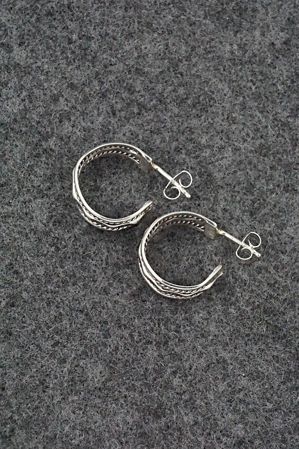 Sterling Silver Hoop Earrings - Elaine Tahe