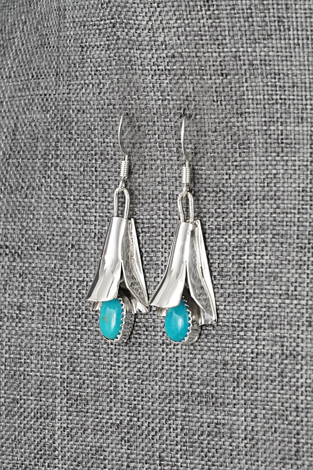 Turquoise & Sterling Silver Earrings - Louise Yazzie