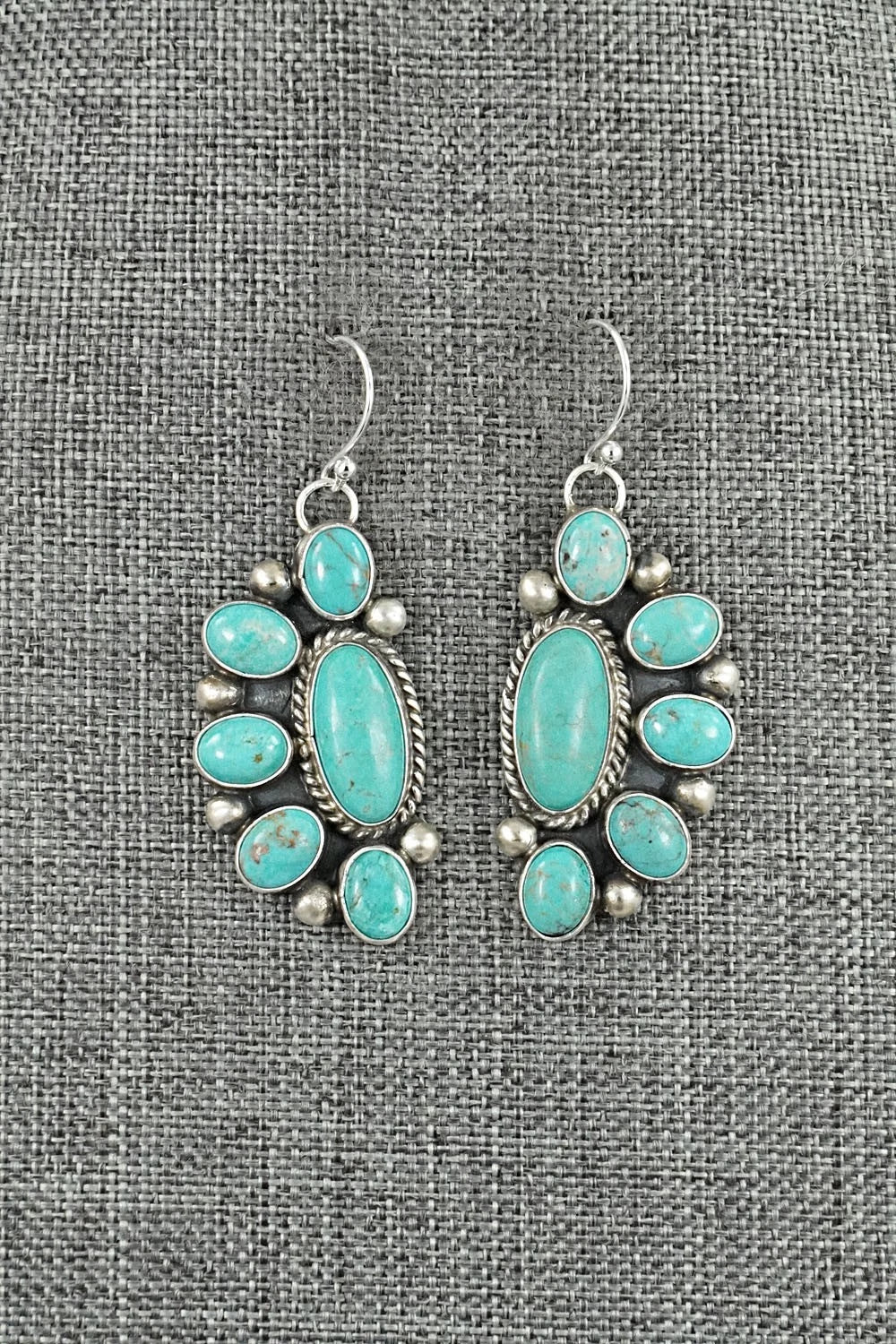 Turquoise & Sterling Silver Earrings - Kathleen Livingston