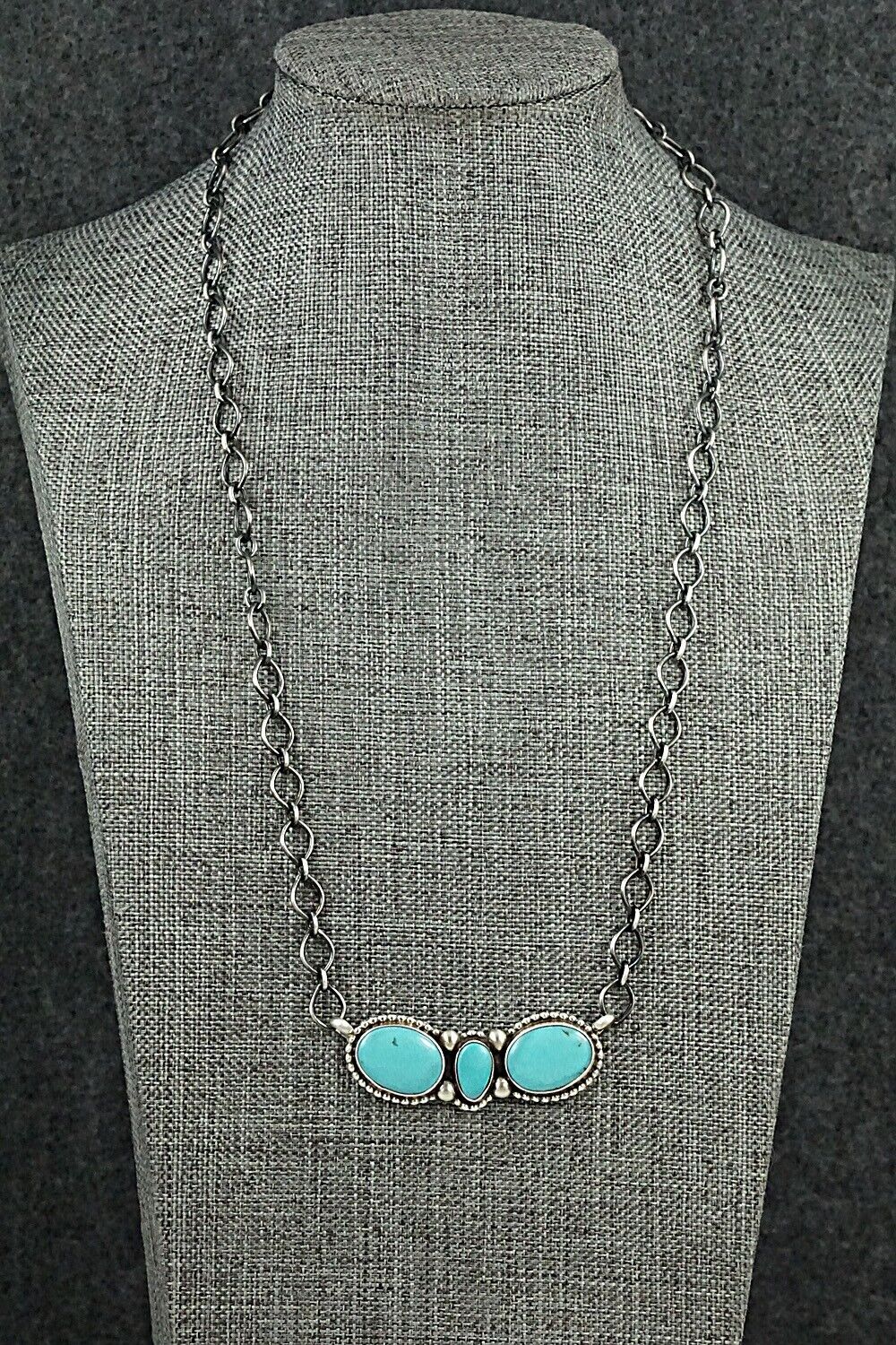 Turquoise & Sterling Silver Necklace - Kathleen Livingston