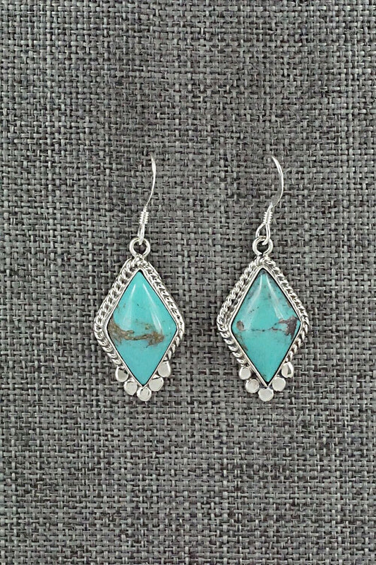 Turquoise & Sterling Silver Earrings - Gary Shorty