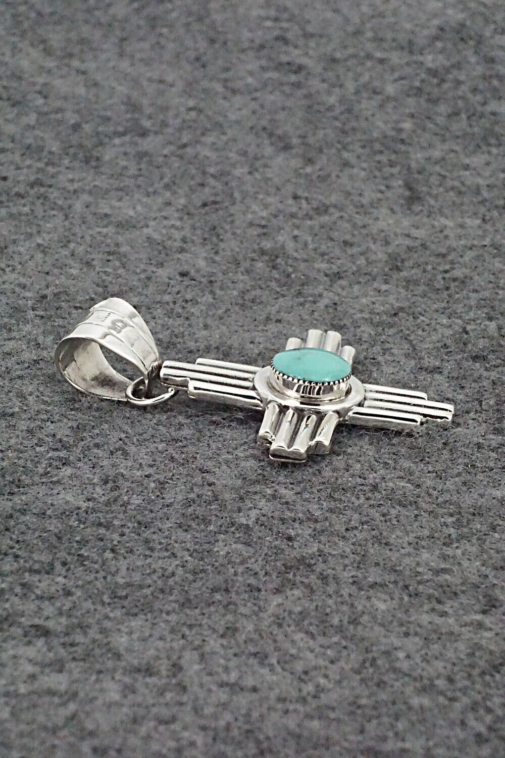 Turquoise & Sterling Silver Pendant - Ryntanna Yazzie