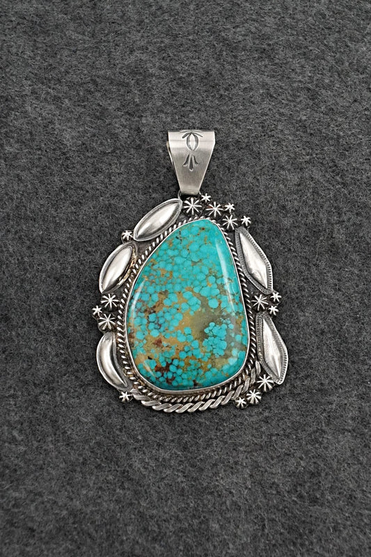 Turquoise & Sterling Silver Pendant - Raymond Delgarito
