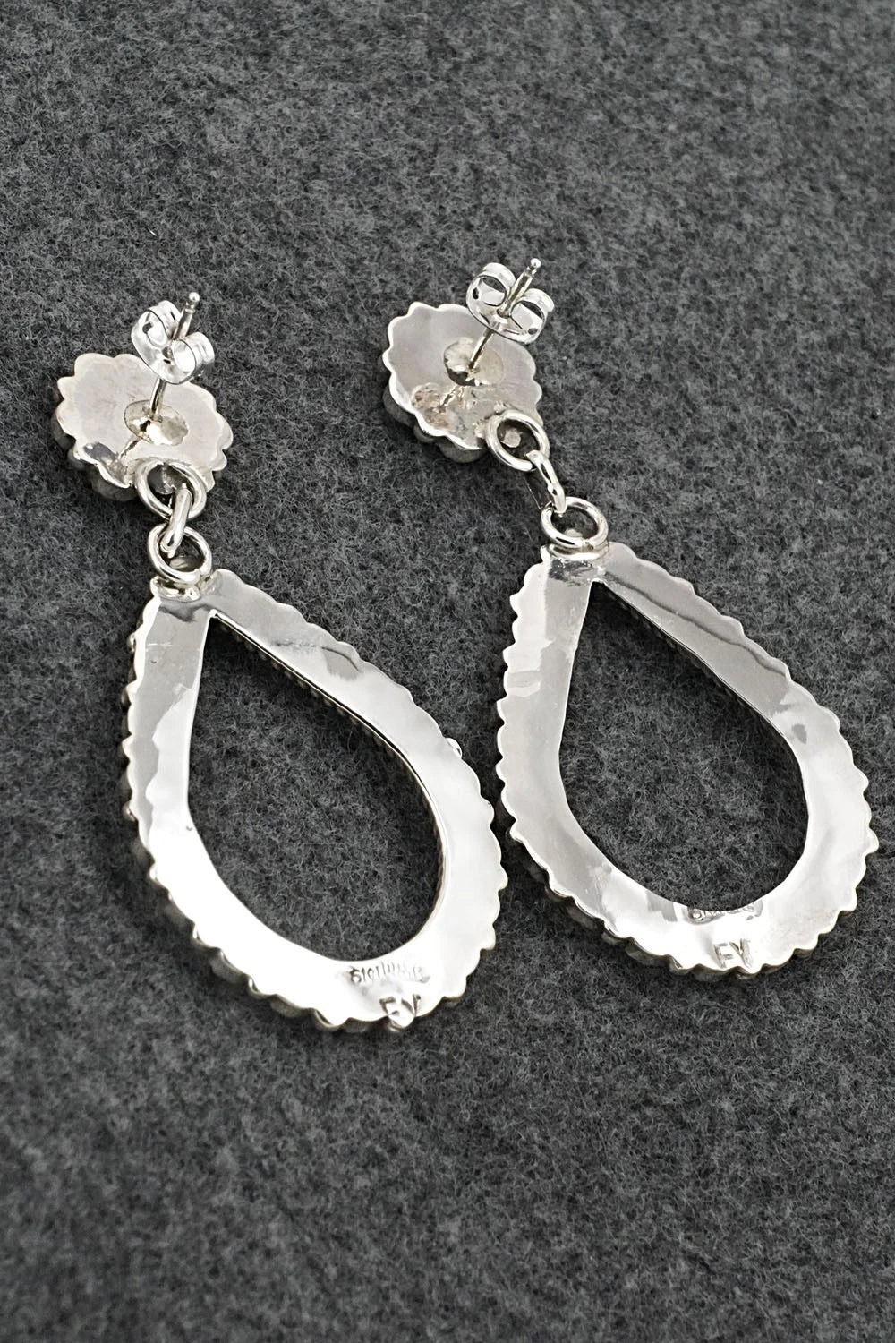 Turquoise & Sterling Silver Earrings - Falencia Yazzie