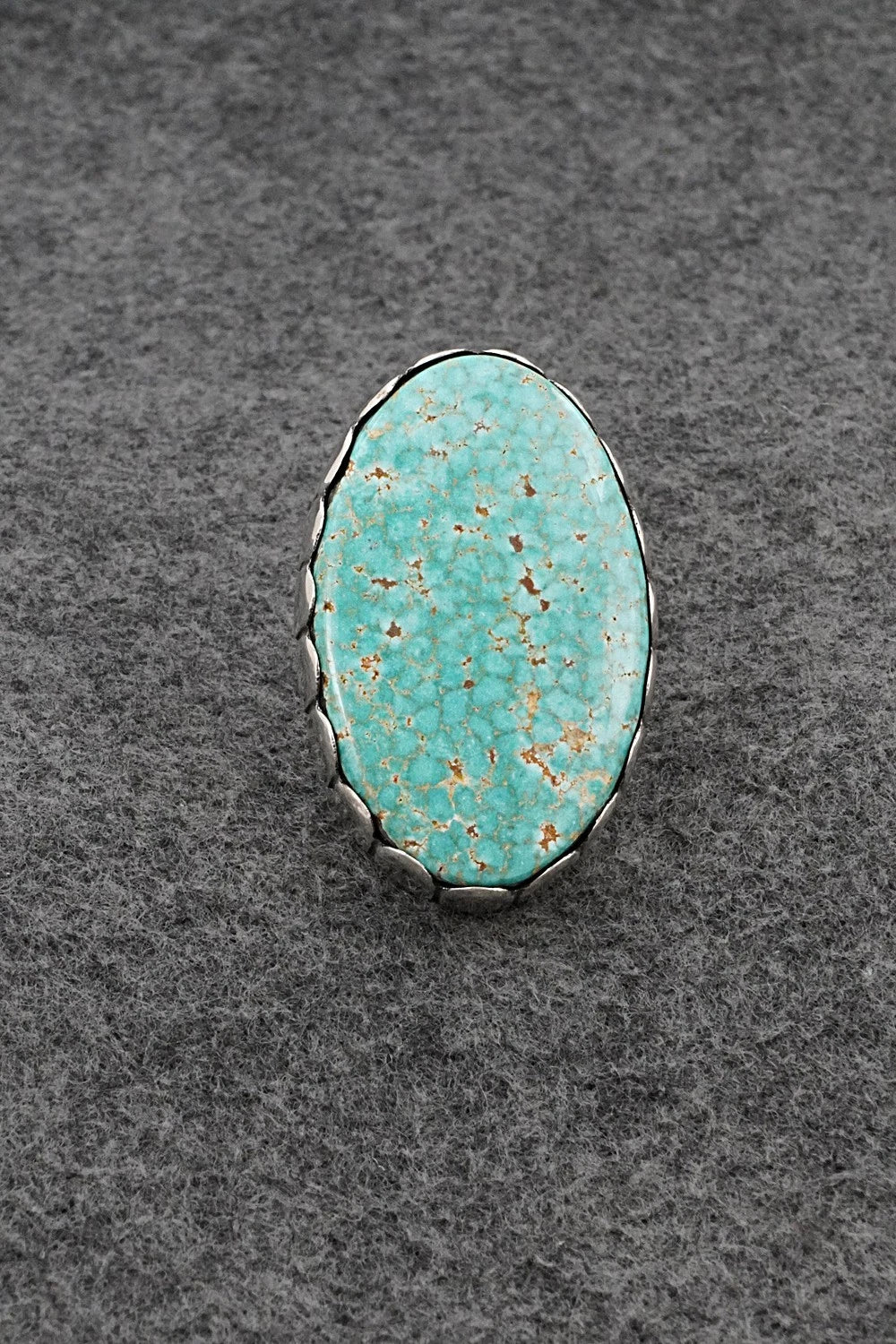 Turquoise & Sterling Silver Ring - Ella Linkin - Size 7.5