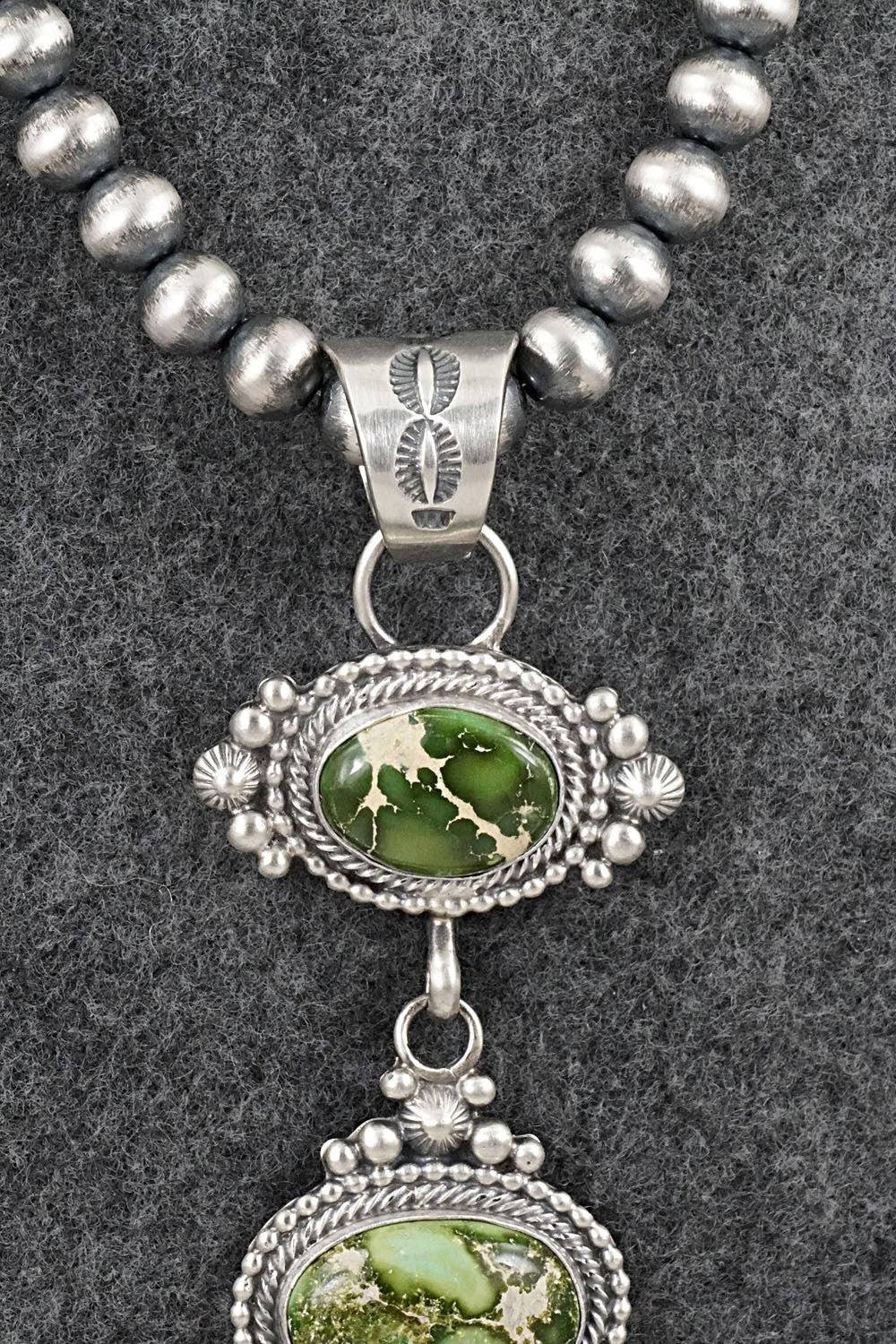 Turquoise & Sterling Silver Necklace - Tom Lewis