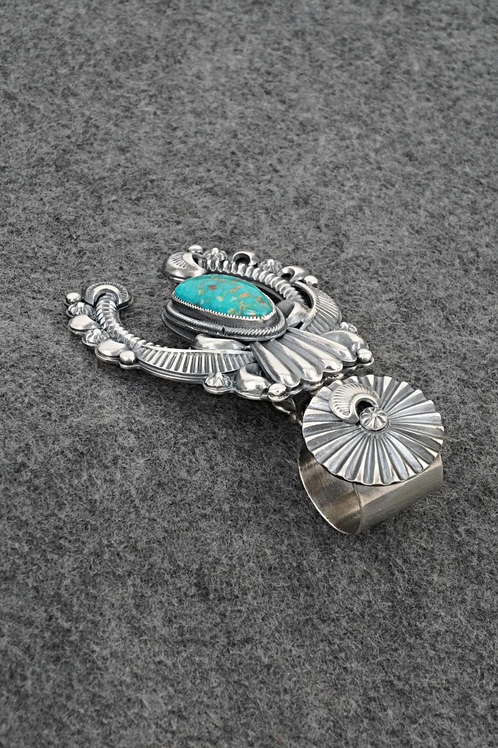 Turquoise & Sterling Silver Pendant - Delbert Gordon