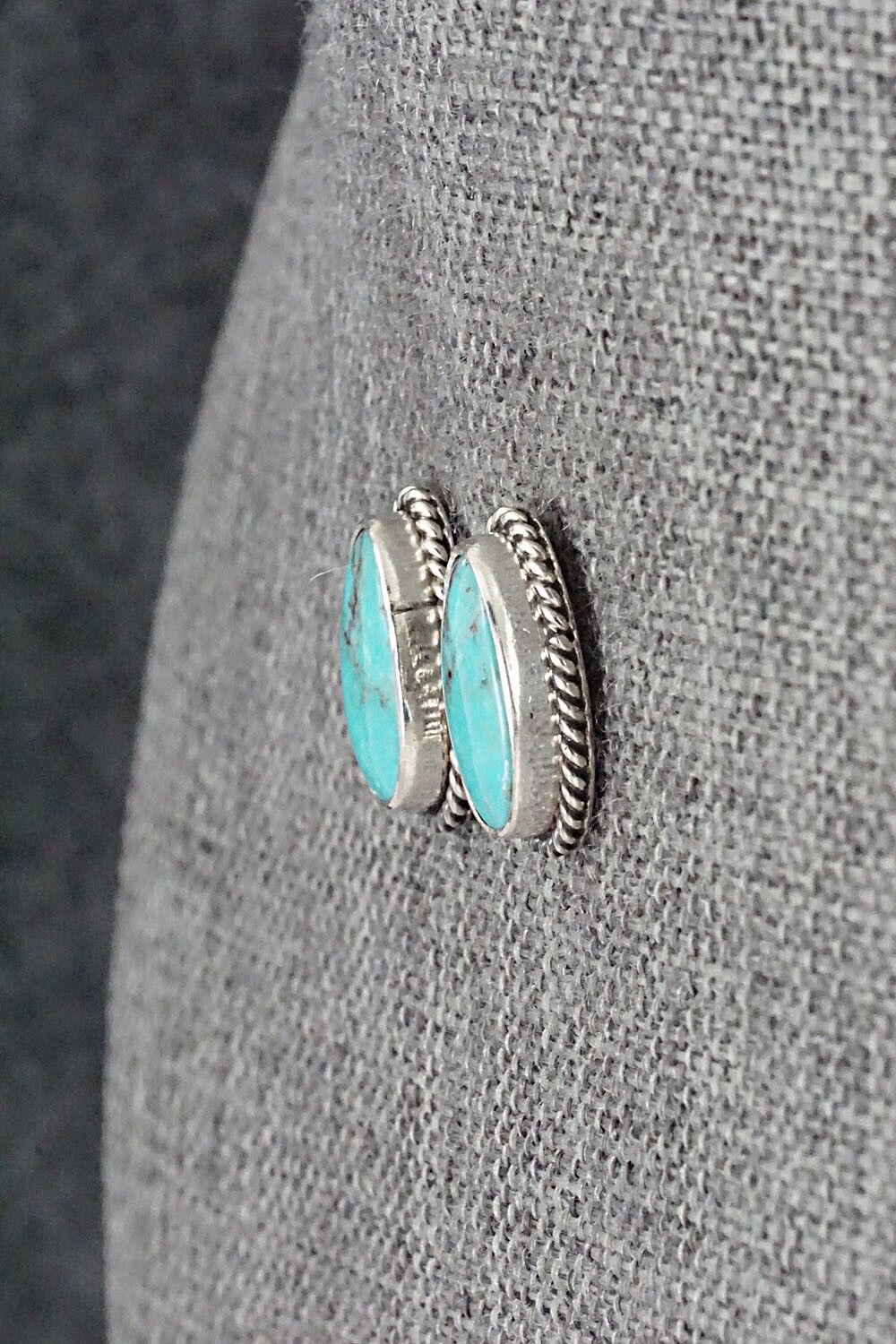 Turquoise & Sterling Silver Earrings - Marco Begaye