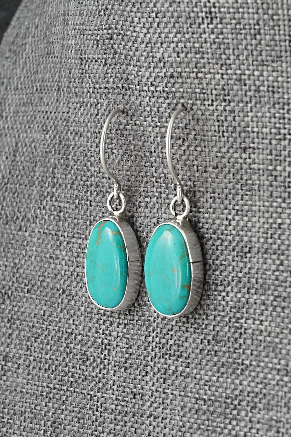 Turquoise & Sterling Silver Earrings - Rosemary Saunders