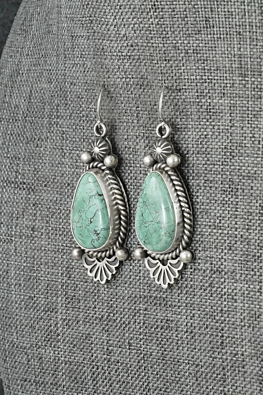 Turquoise & Sterling Silver Earrings - Michael Calladitto