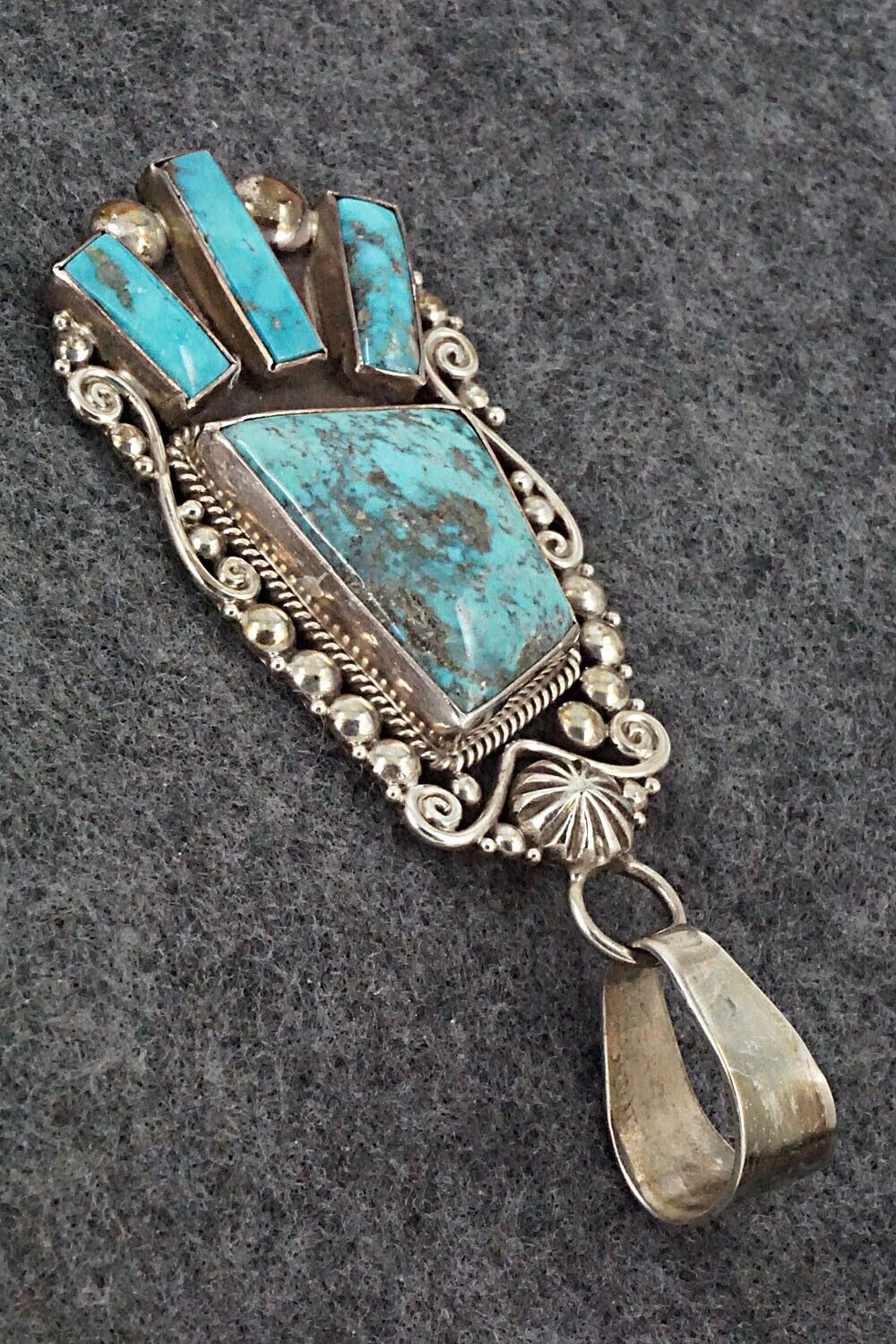 Turquoise and Sterling Silver Pendant - Oliver Smith