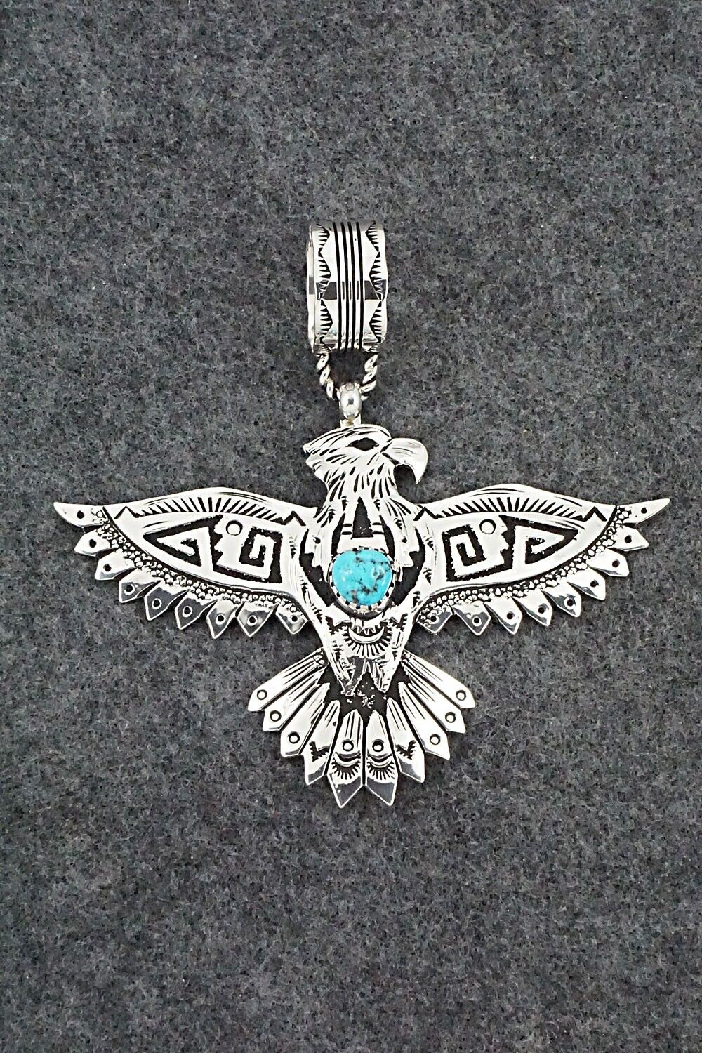 Turquoise & Sterling Silver Pendant - Richard Singer
