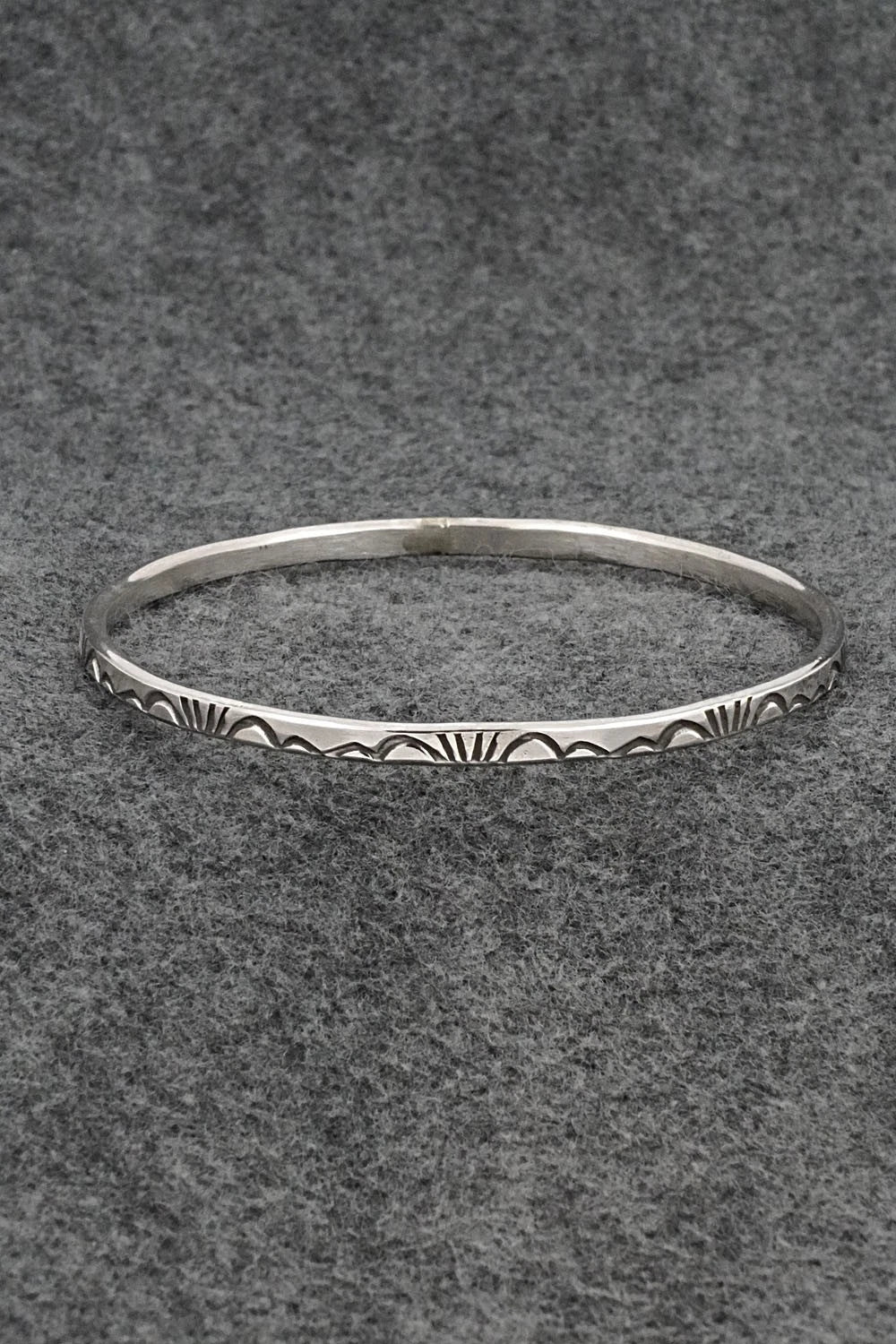 Sterling Silver Bangle Bracelet - Elaine Tahe