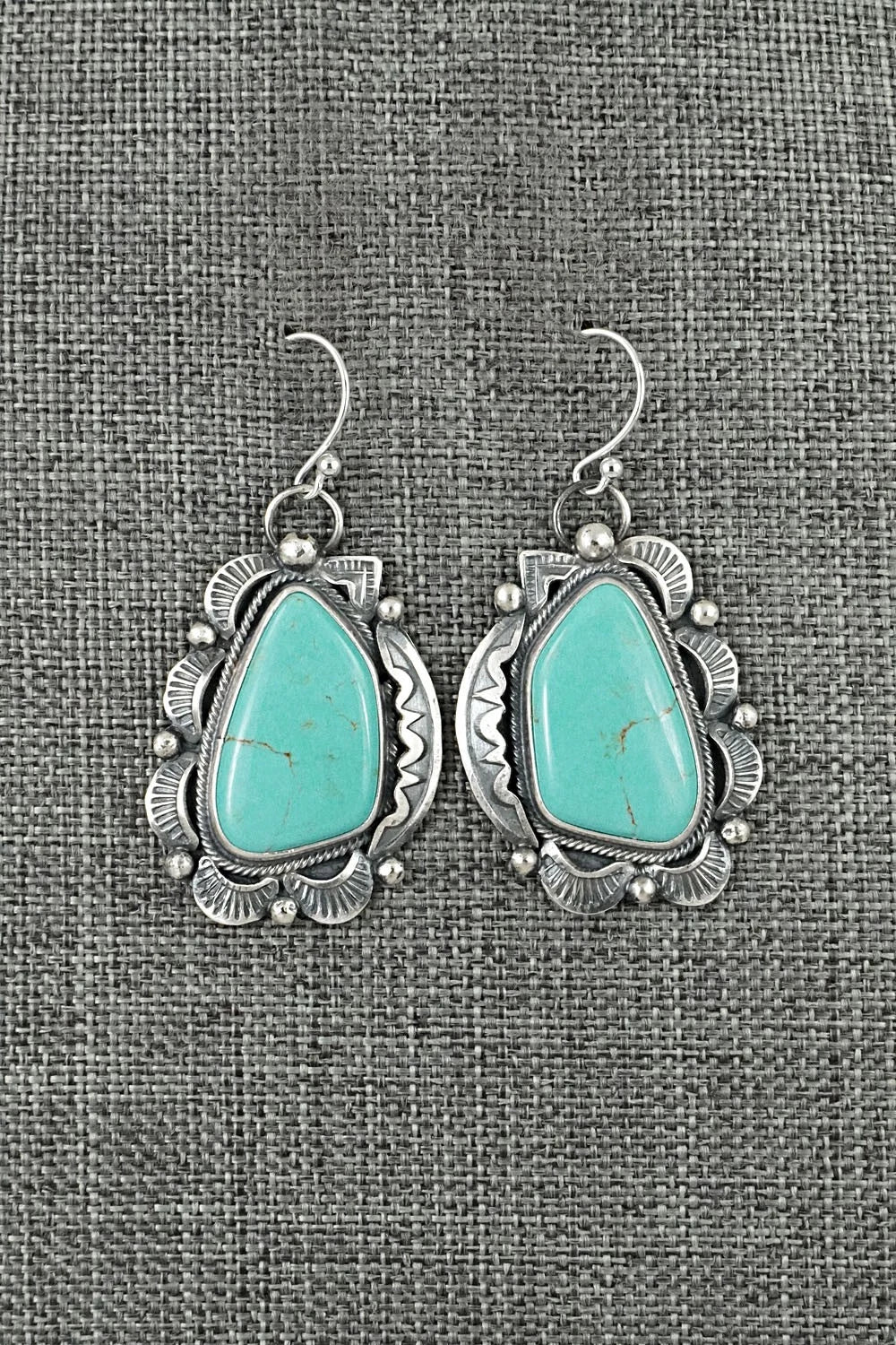 Turquoise & Sterling Silver Earrings - Jackson Hoskie