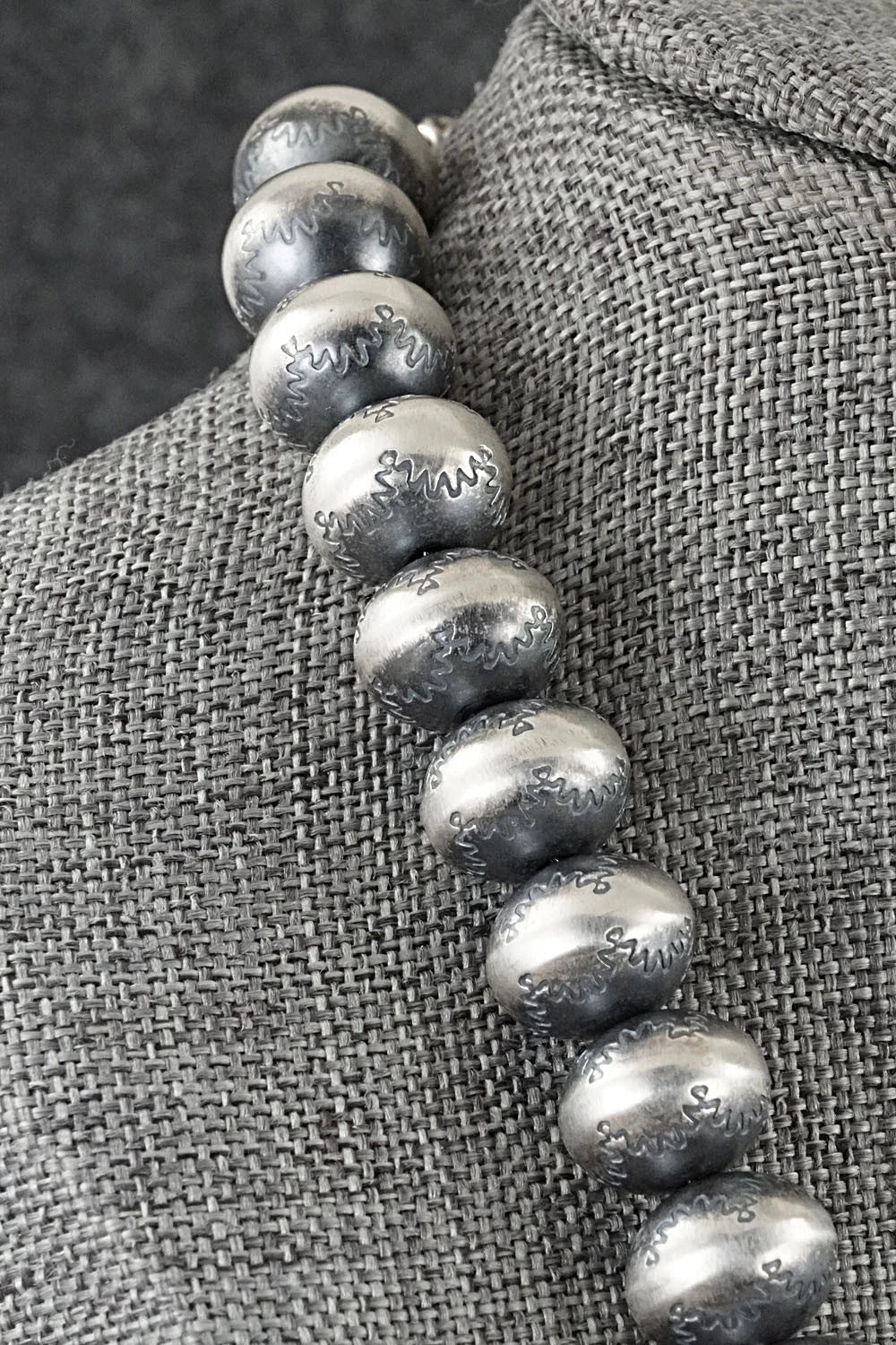 Sterling Silver Navajo Pearl Necklace 20" - Bryannen Halwood