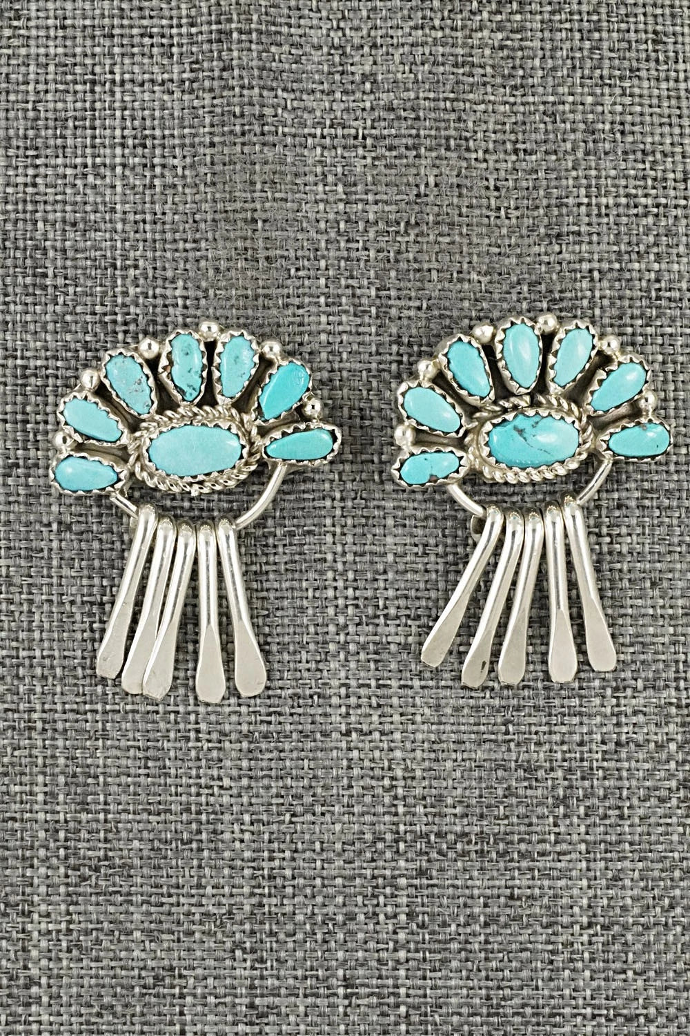 Turquoise & Sterling Silver Earrings - Justina Wilson