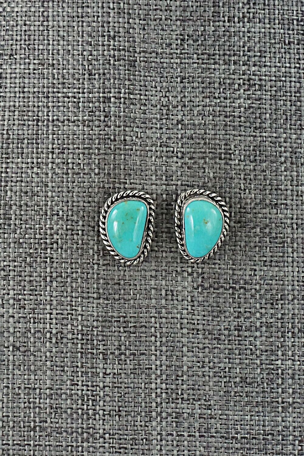 Turquoise & Sterling Silver Earrings - Marco Begaye