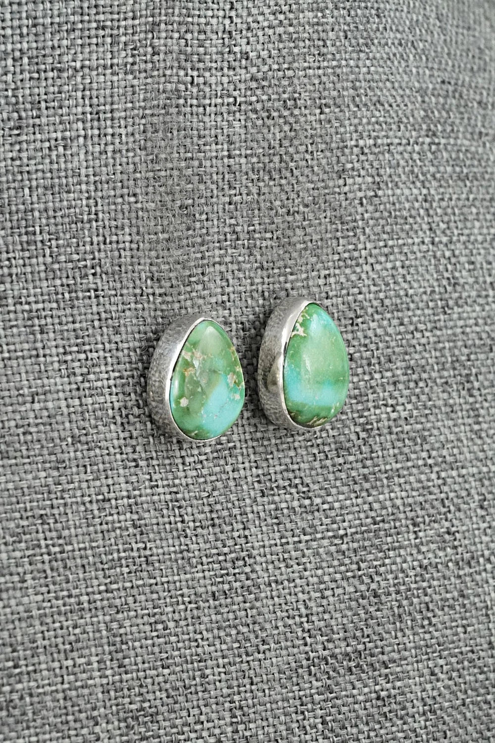 Turquoise & Sterling Silver Earrings - Eugene Gruber