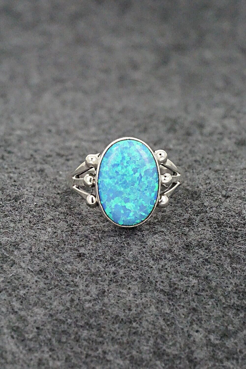 Opalite & Sterling Silver Ring - Jerryson Henio - Size 8.75