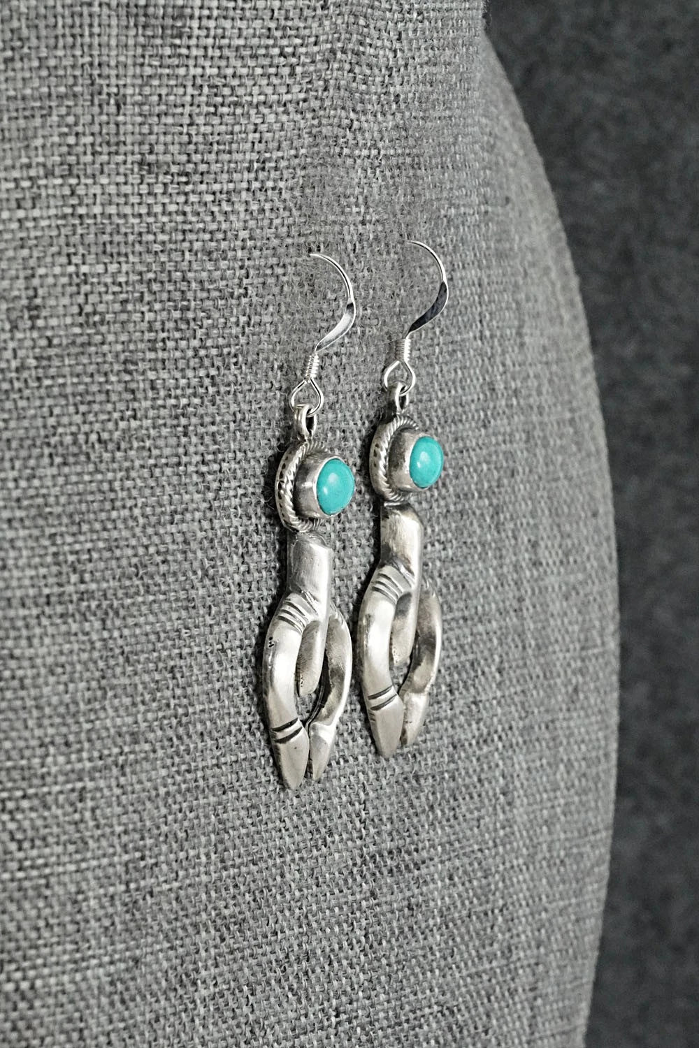 Turquoise & Sterling Silver Earrings - Gary Shorty
