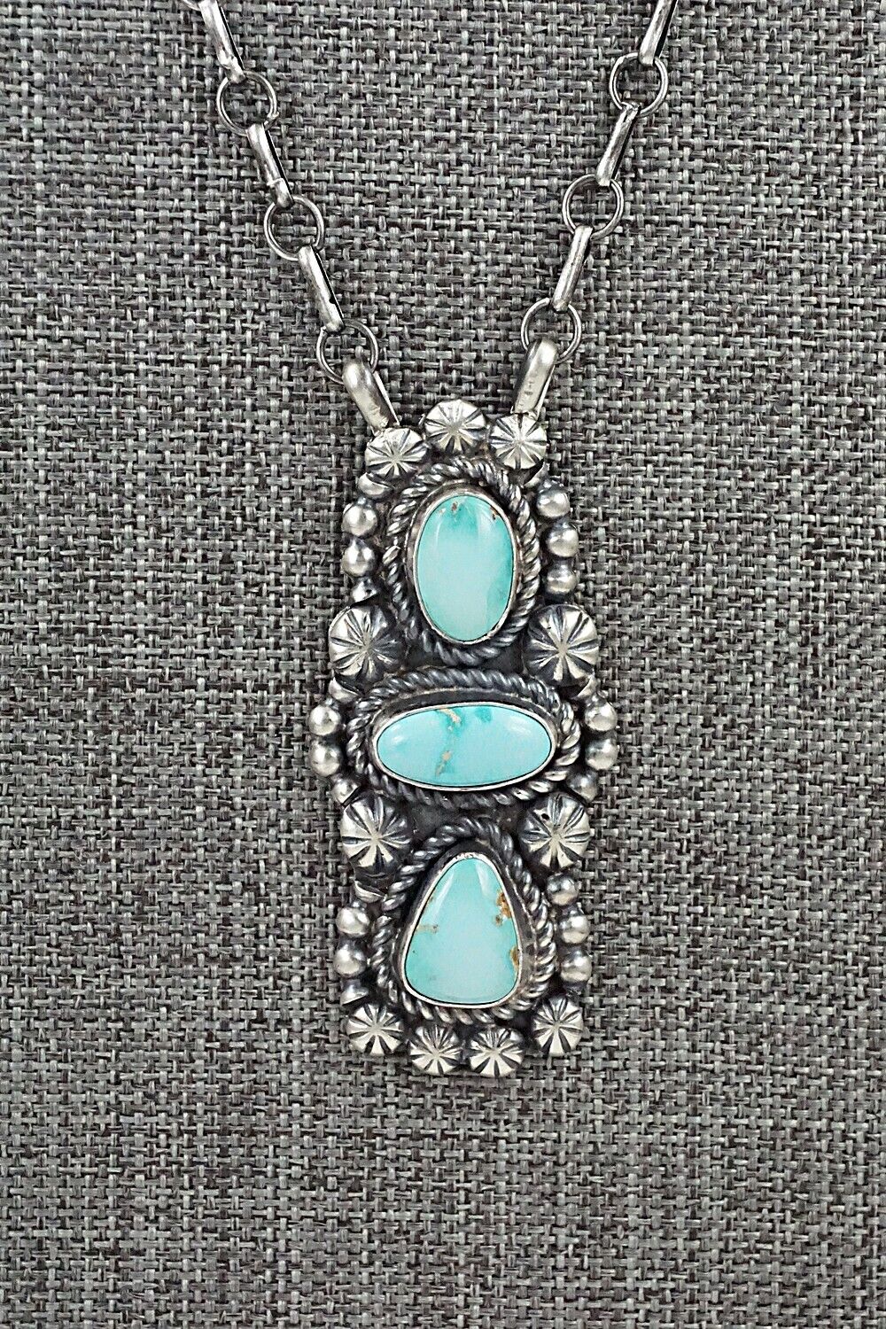 Turquoise & Sterling Silver Necklace - Jeff James