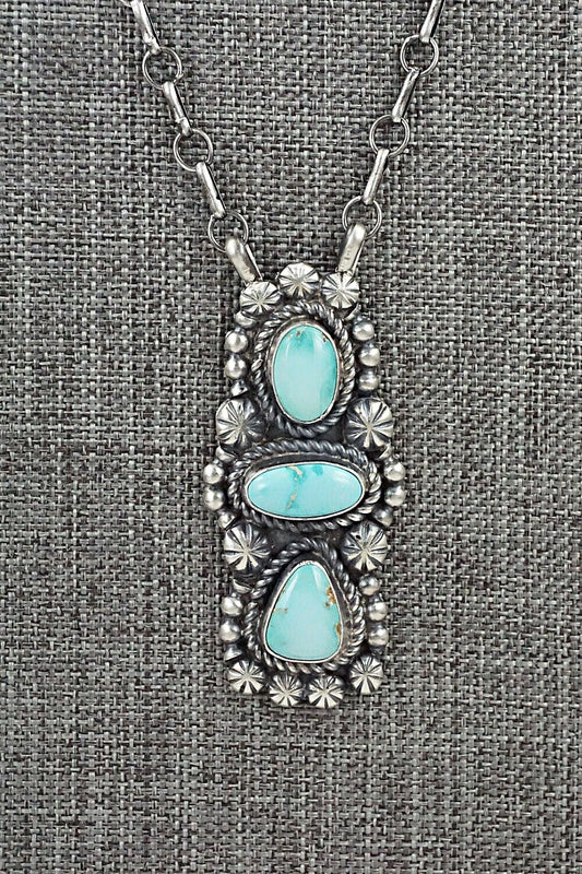 Turquoise & Sterling Silver Necklace - Jeff James