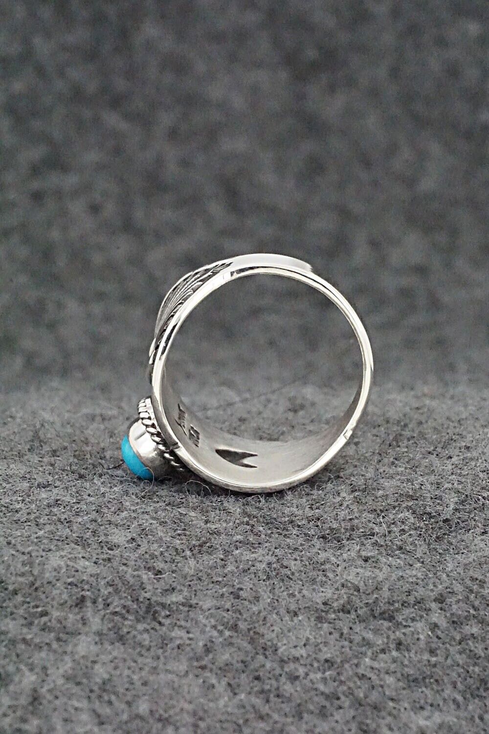 Turquoise & Sterling Silver Ring - Derrick Gordon - Size 7.5