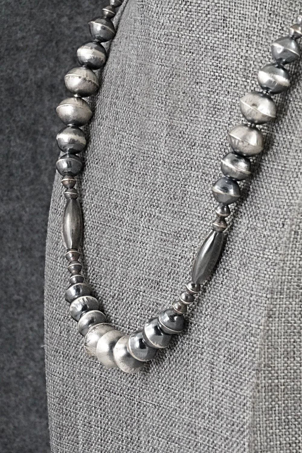 Sterling Silver Navajo Pearl Necklace 18" - Vintage