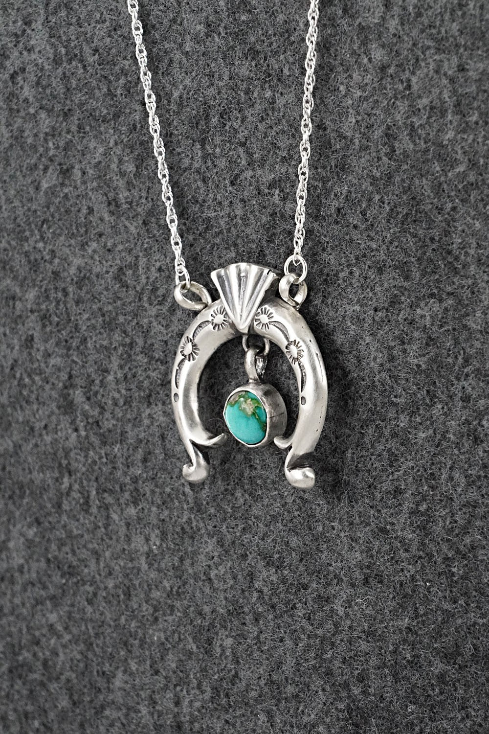 Turquoise & Sterling Silver Necklace - Gary Shorty