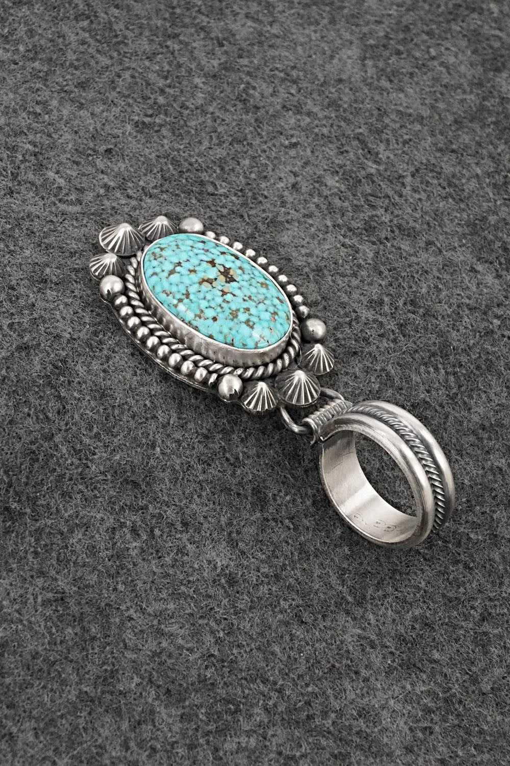 Turquoise & Sterling Silver Pendant - Michael Calladitto
