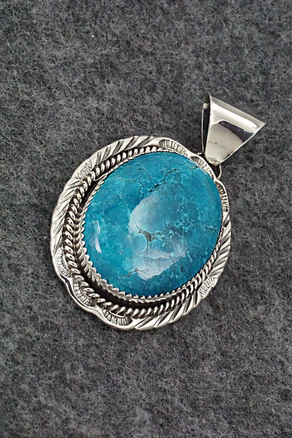 Turquoise & Sterling Silver Pendant - Freda Martinez