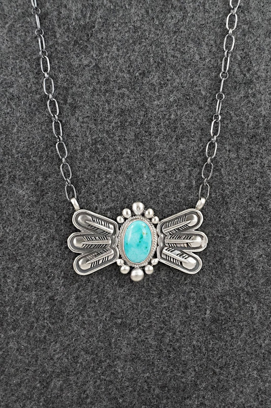 Turquoise & Sterling Silver Necklace - Verley Betone