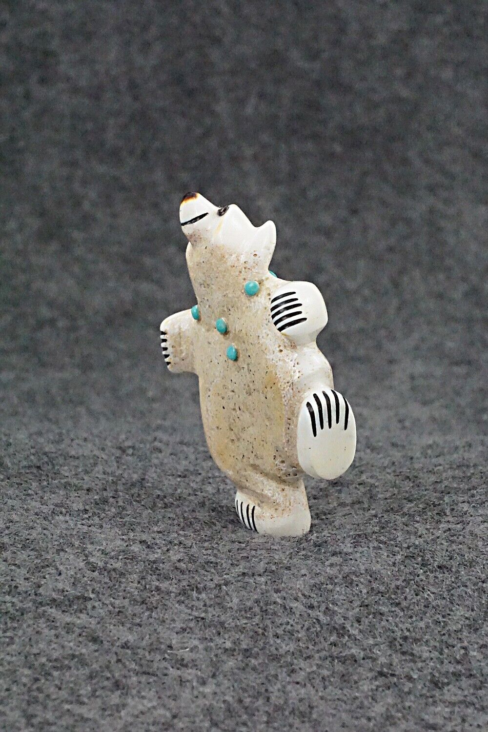 Dancing Bear Zuni Fetish Carving - Claudia Peina