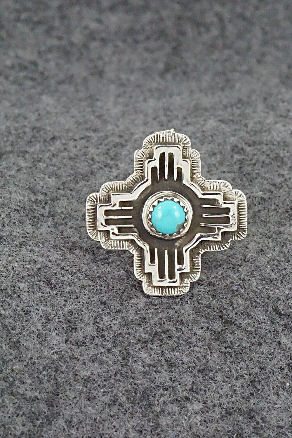 Turquoise and Sterling Silver Ring - Letricia Largo - Size 9