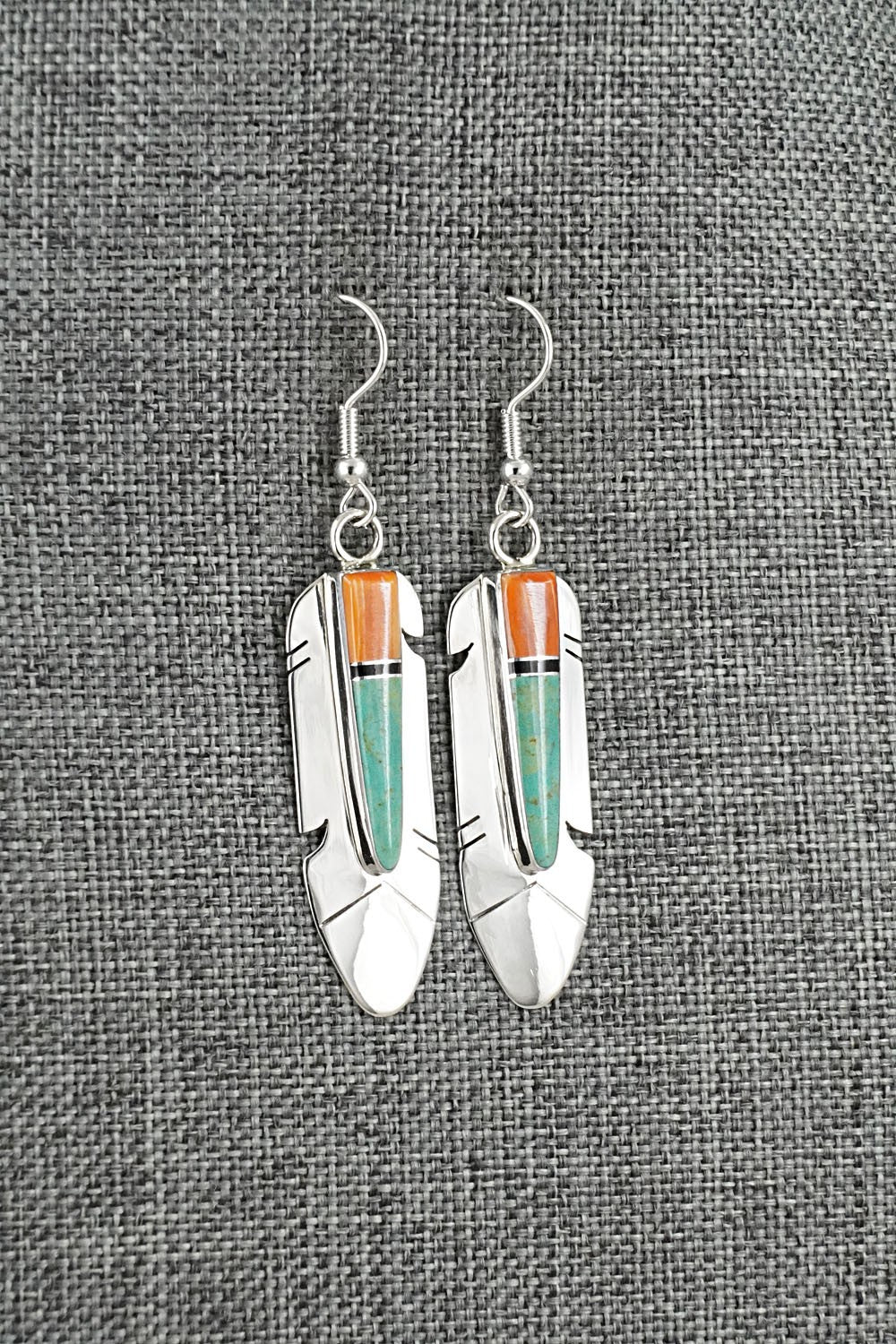 Multi-Stone & Sterling Silver Earrings - Marilyn Yazzie