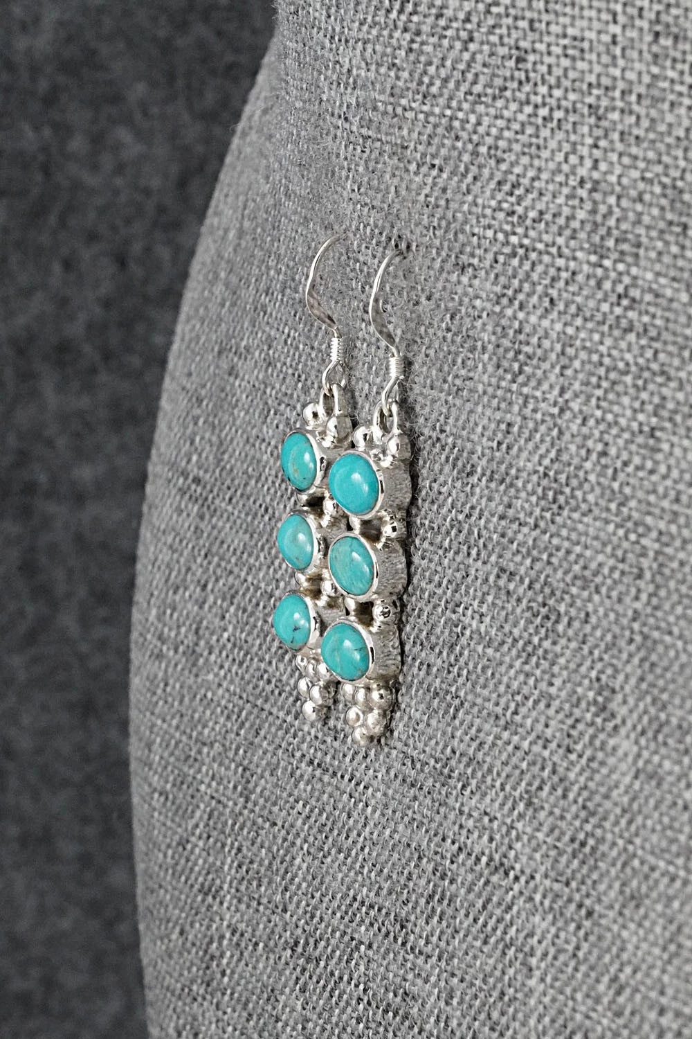 Turquoise & Sterling Silver Earrings - Gary Shorty