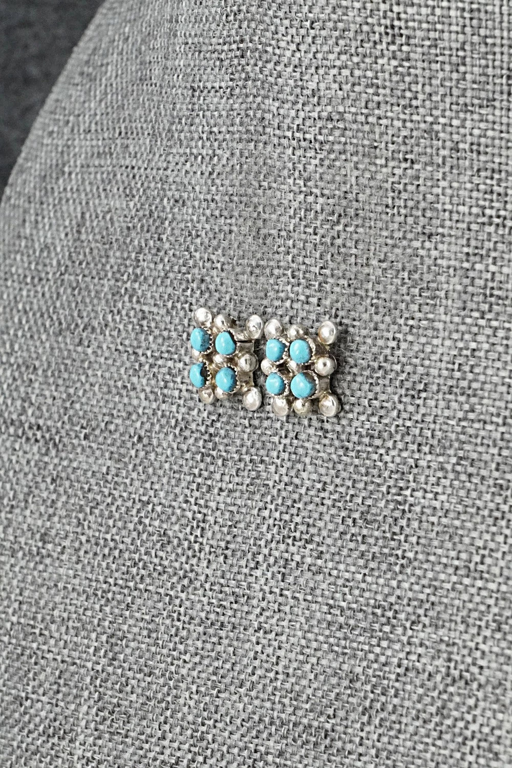 Turquoise & Sterling Silver Earrings - Calvert Lamy