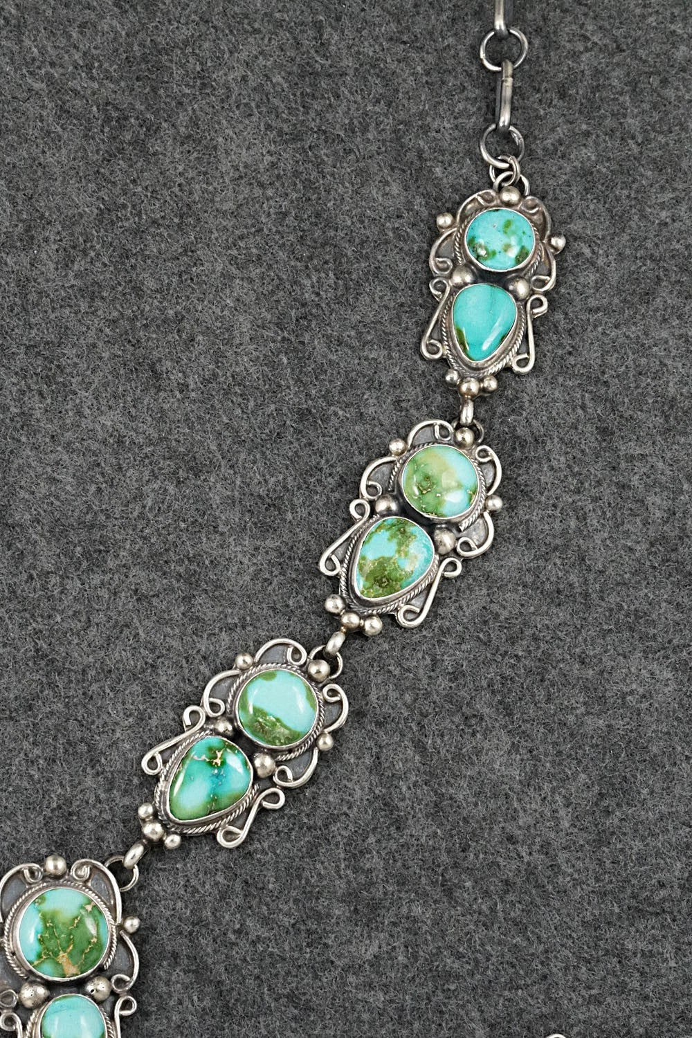 Turquoise & Sterling Silver Necklace and Earrings Set - Kathleen Livingston