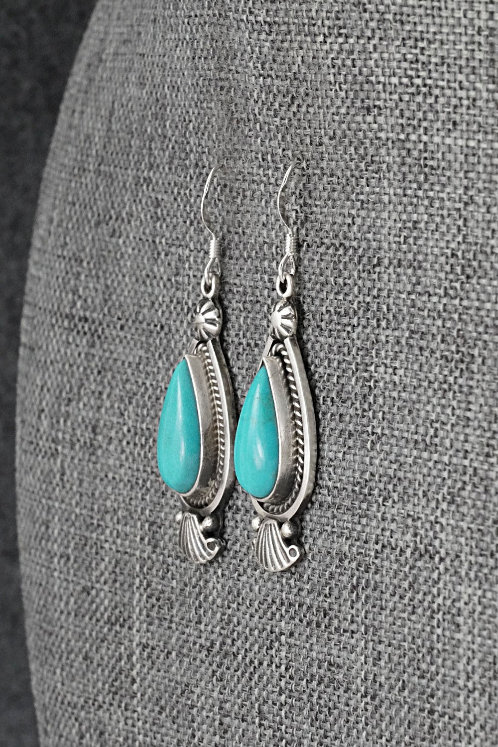 Turquoise & Sterling Silver Earrings - Verley Betone